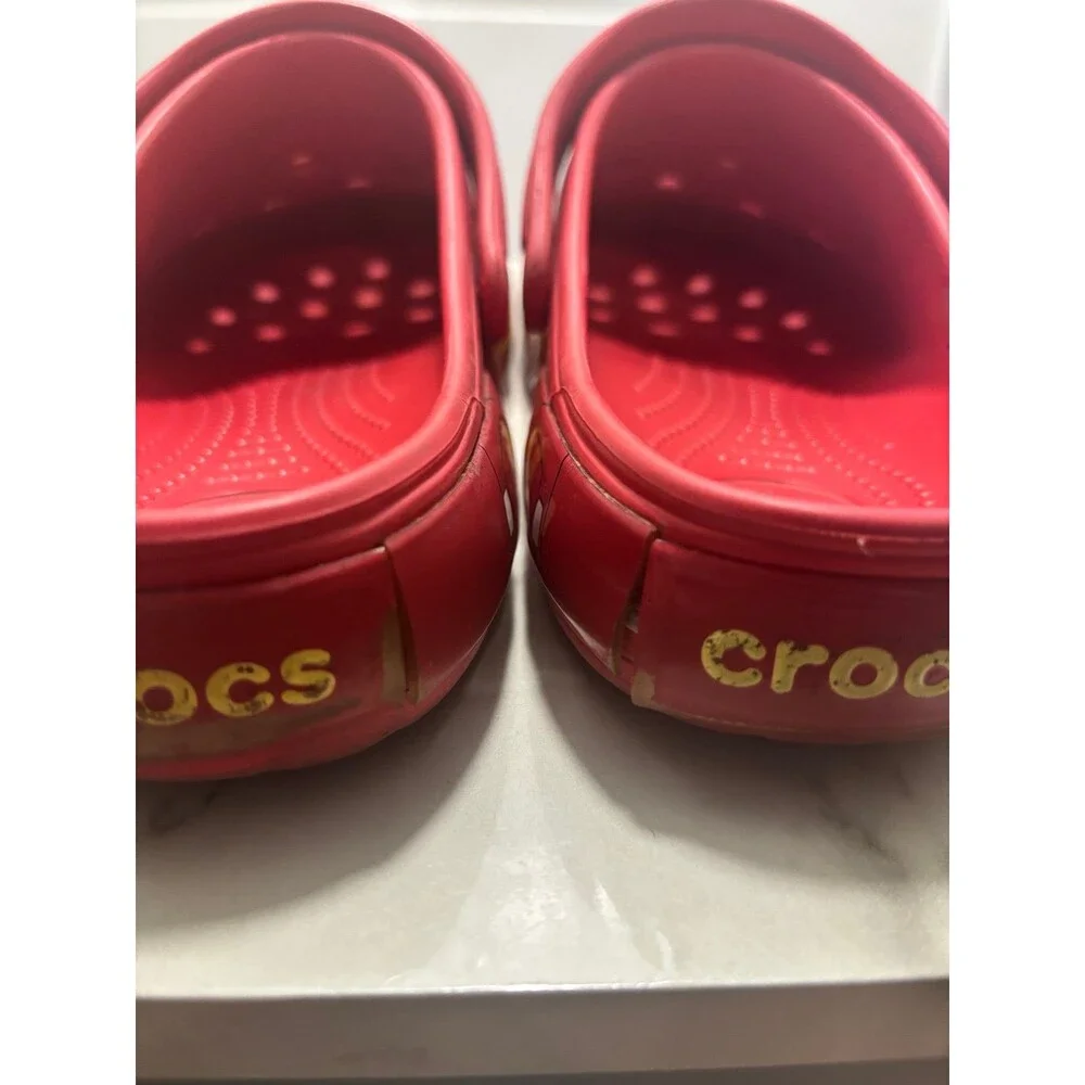 Disney Crocs Lightning McQueen Clogs Red Mens Size 8 Womens Size 10